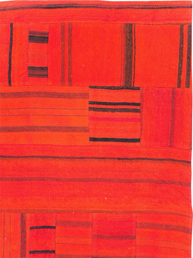 21st Century Red Patchwork Style Turkish Flatweave Kilim, No.30083 - Gss