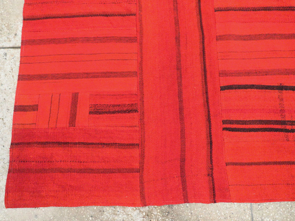 21st Century Red Patchwork Style Turkish Flatweave Kilim, No.30083 - Gss