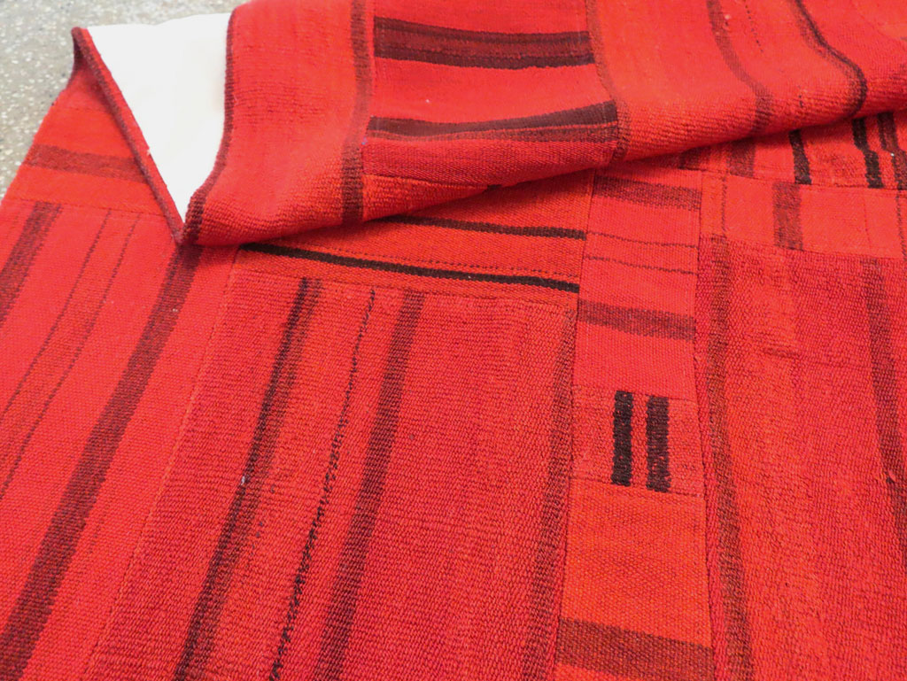 21st Century Red Patchwork Style Turkish Flatweave Kilim, No.30083 - Gss