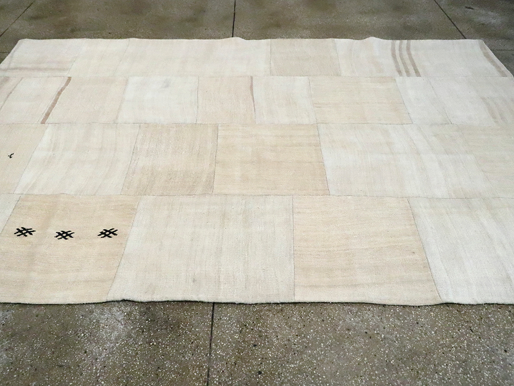 Contemporary Handmade Turkish Flatweave, No.30087 - Gss