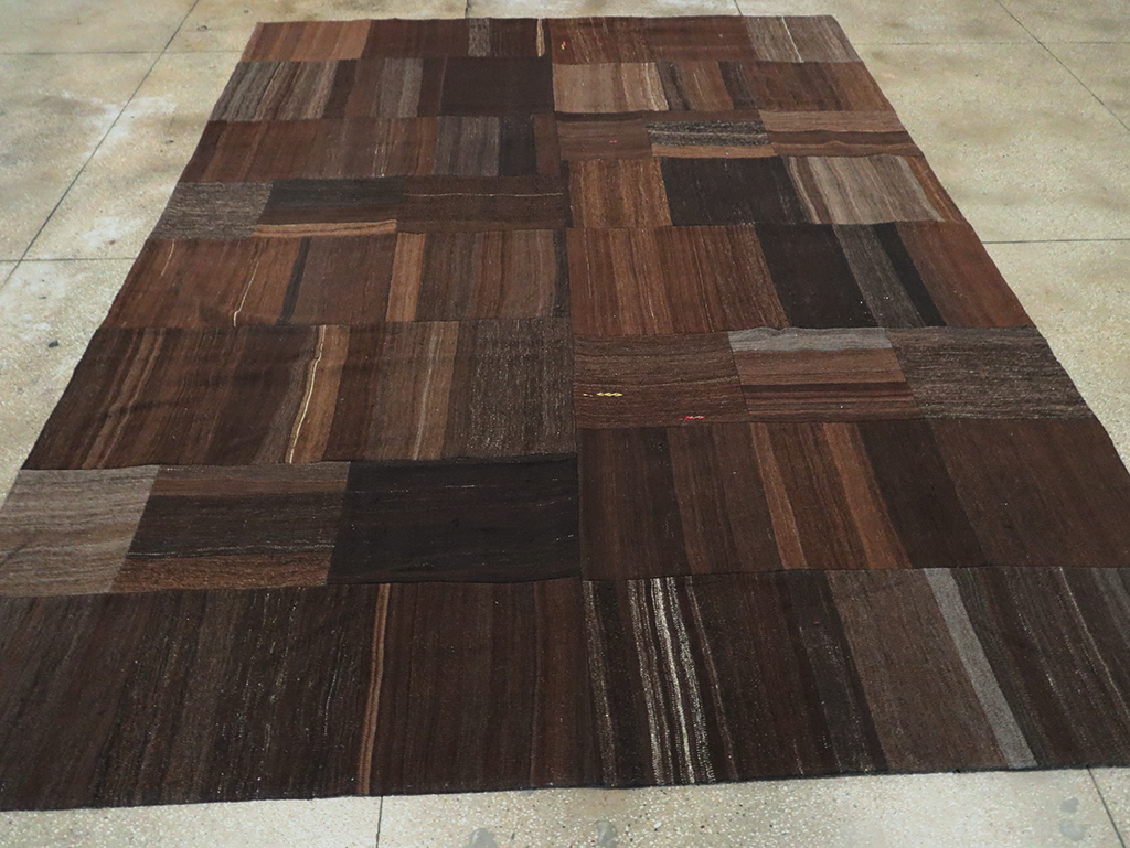 Contemporary Turkish Flatweave Kilim Patchwork Room Size Carpet, No.30089 - Gss