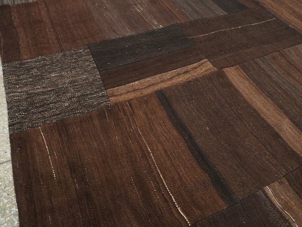 Contemporary Turkish Flatweave Kilim Patchwork Room Size Carpet, No.30089 - Gss