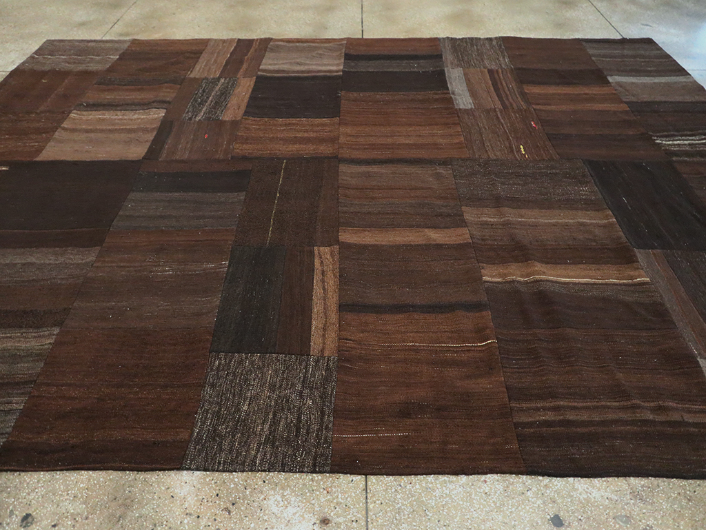 Contemporary Turkish Flatweave Kilim Patchwork Room Size Carpet, No.30089 - Gss