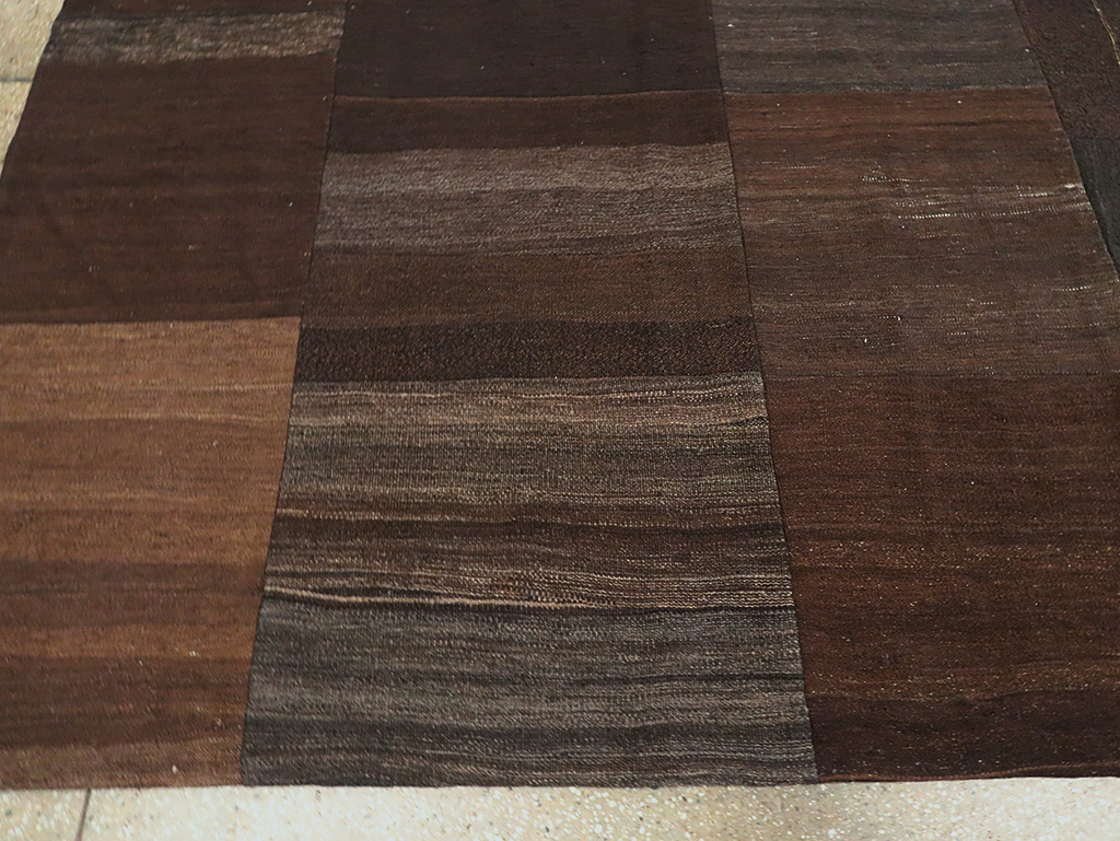 Contemporary Turkish Flatweave Kilim Patchwork Room Size Carpet, No.30089 - Gss