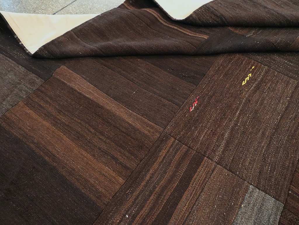 Contemporary Turkish Flatweave Kilim Patchwork Room Size Carpet, No.30089 - Gss