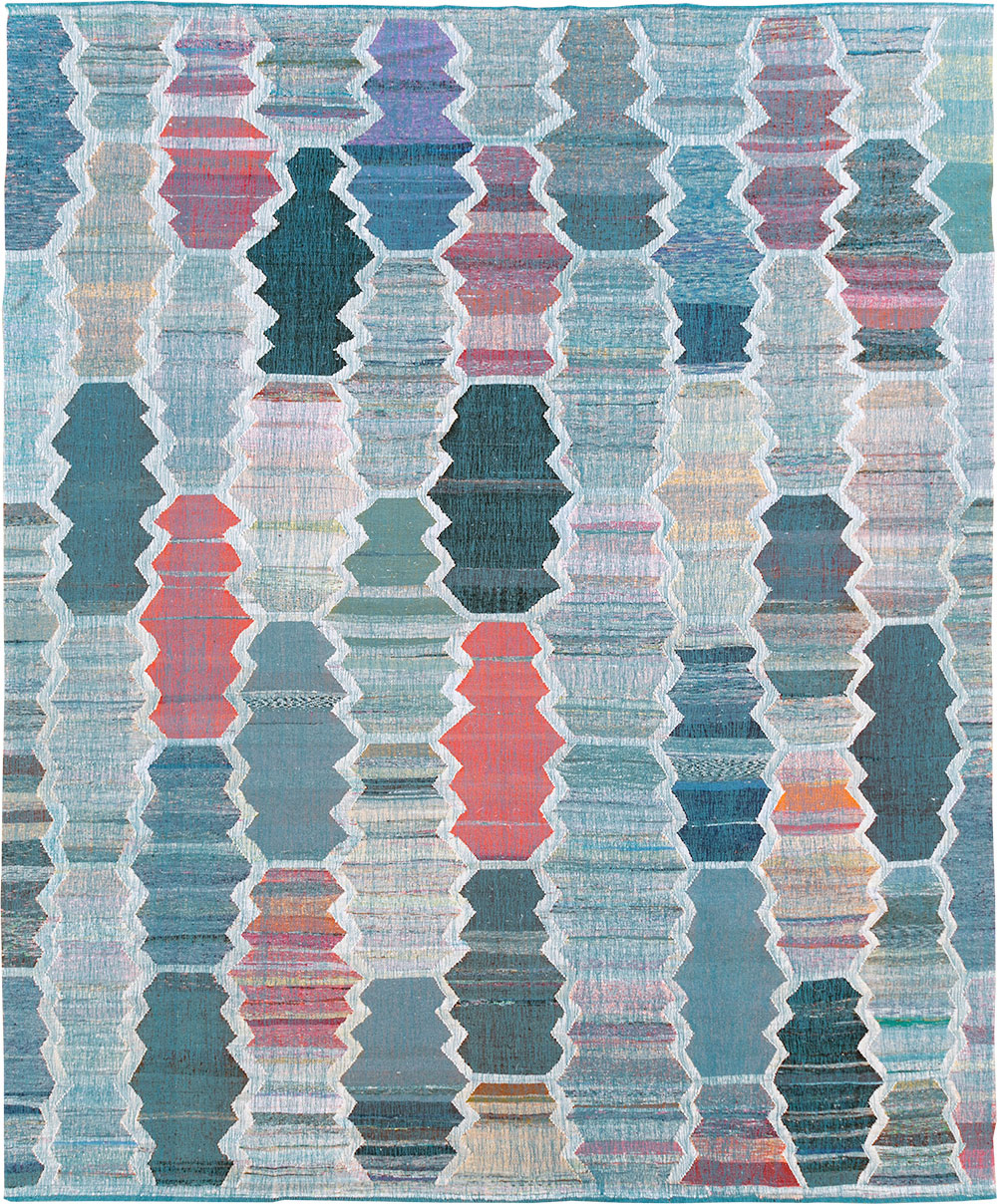 Contemporary Turkish Flatweave Kilim Large Room Size Carpet, No.30097 - Gss