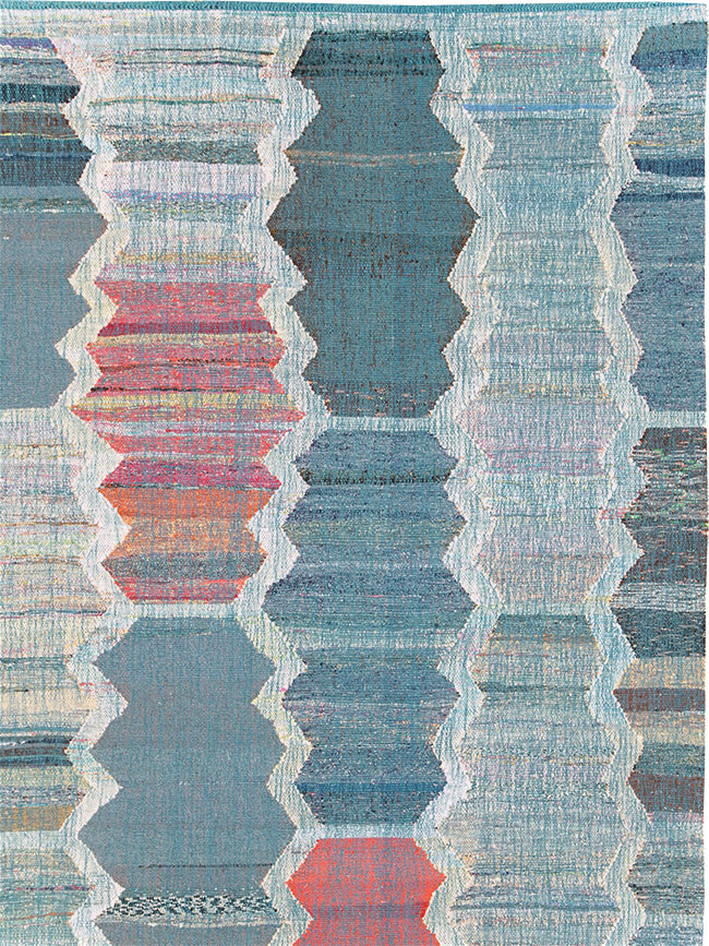 Contemporary Turkish Flatweave Kilim Large Room Size Carpet, No.30097 - Gss