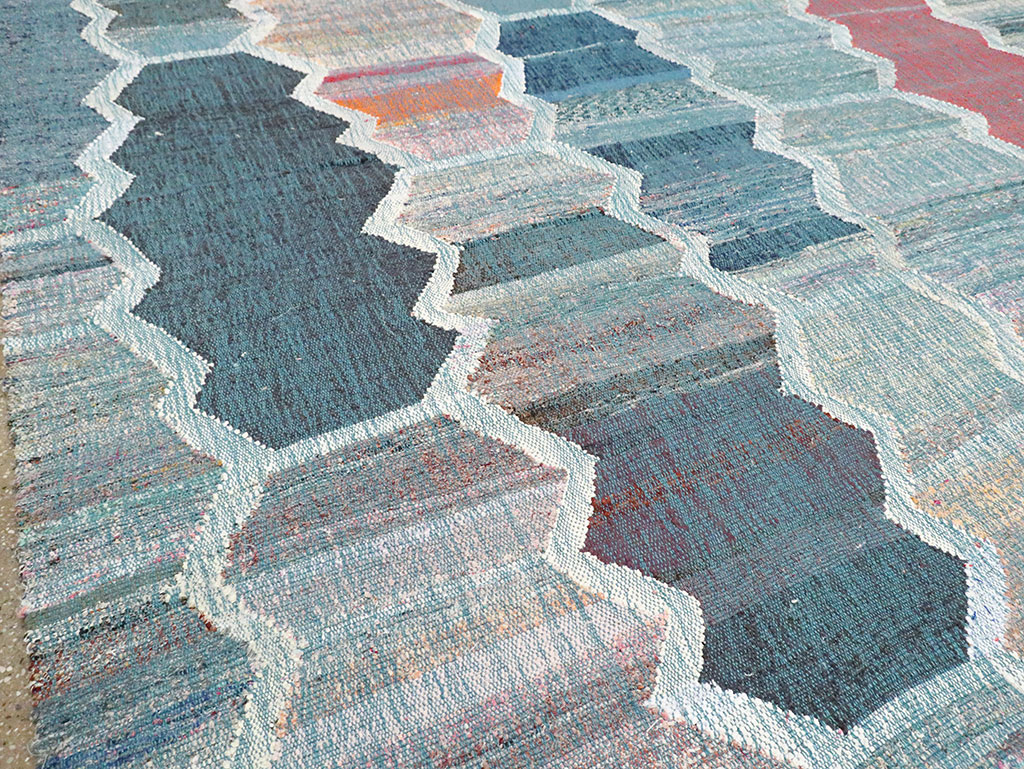 Contemporary Turkish Flatweave Kilim Large Room Size Carpet, No.30097 - Gss