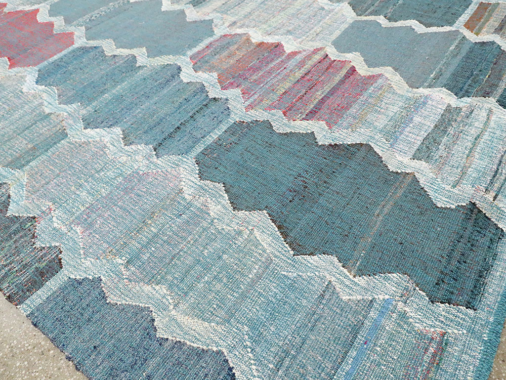 Contemporary Turkish Flatweave Kilim Large Room Size Carpet, No.30097 - Gss