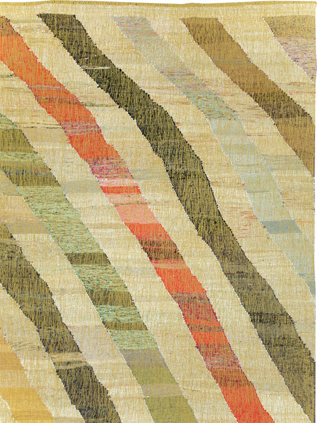 Large Contemporary Turkish Flat-Weave Kilim, No.30098 - Gss