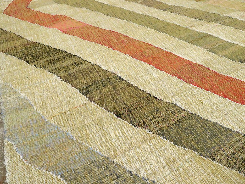 Large Contemporary Turkish Flat-Weave Kilim, No.30098 - Gss