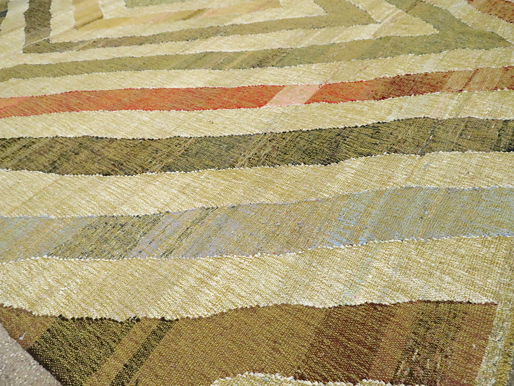 Large Contemporary Turkish Flat-Weave Kilim, No.30098 - Gss