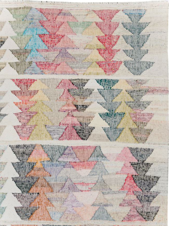 Contemporary Turkish Flatweave Kilim Room Size Carpet, No.30101 - Gss