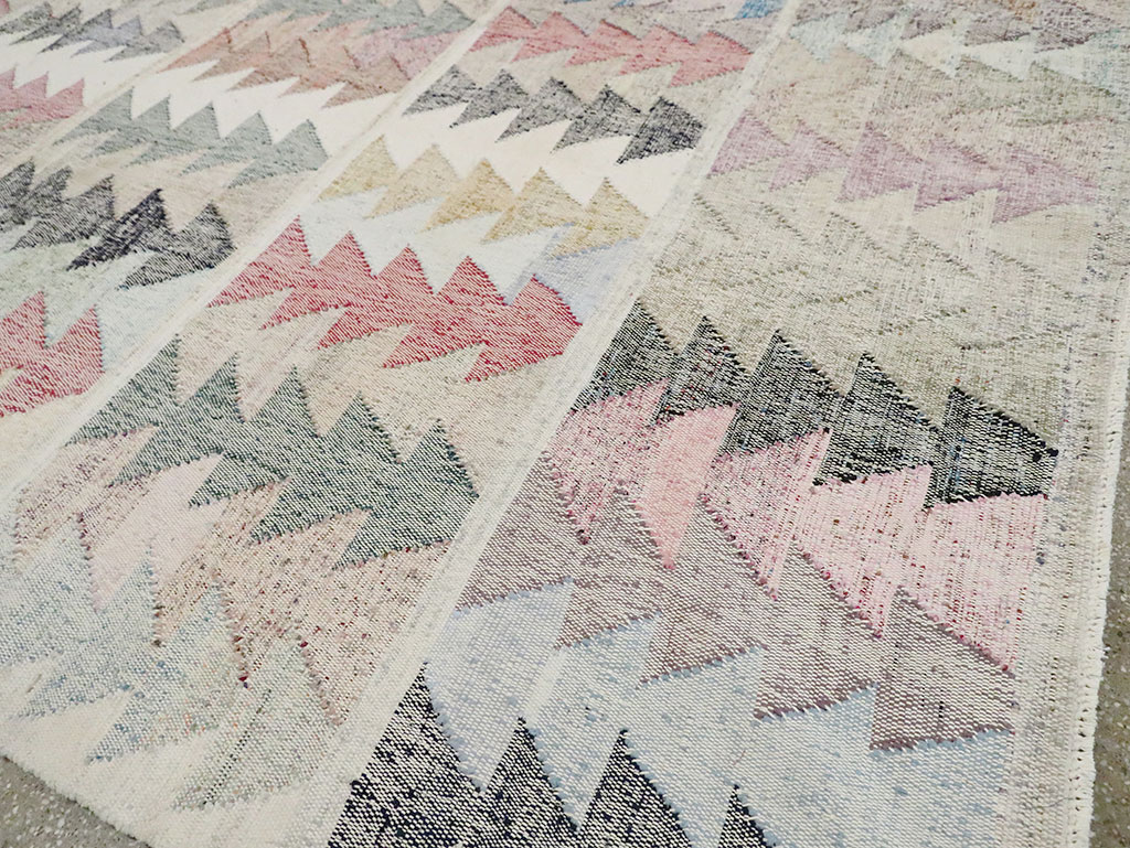 Contemporary Turkish Flatweave Kilim Room Size Carpet, No.30101 - Gss