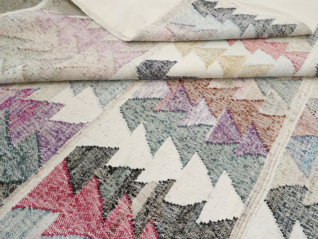 Contemporary Turkish Flatweave Kilim Room Size Carpet, No.30101 - Gss