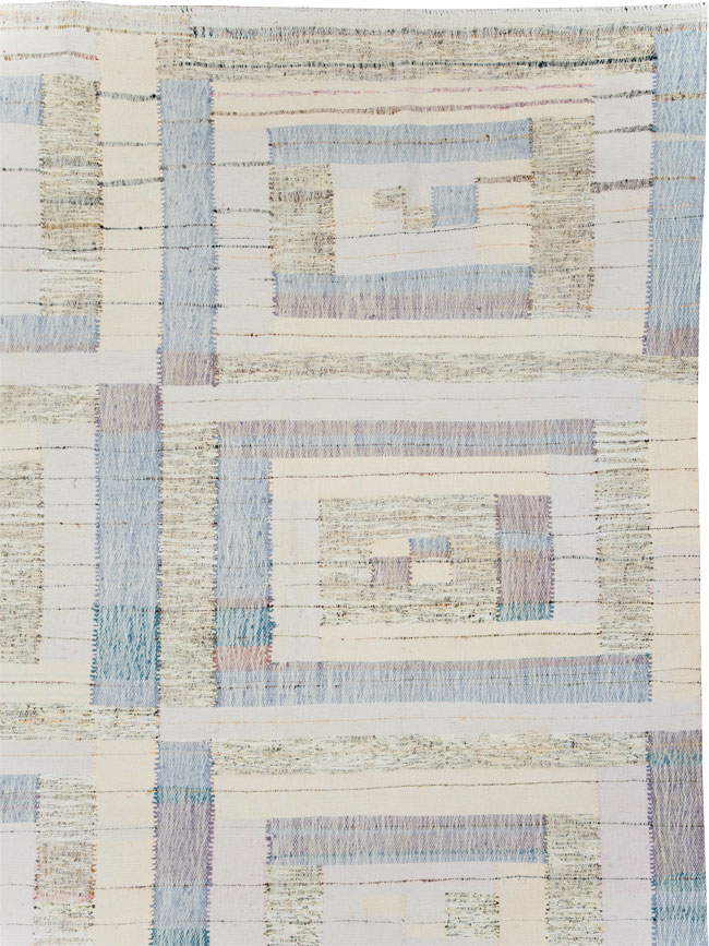 Contemporary Turkish Flatweave Kilim Large Room Size Carpet, No.30102 - Gss