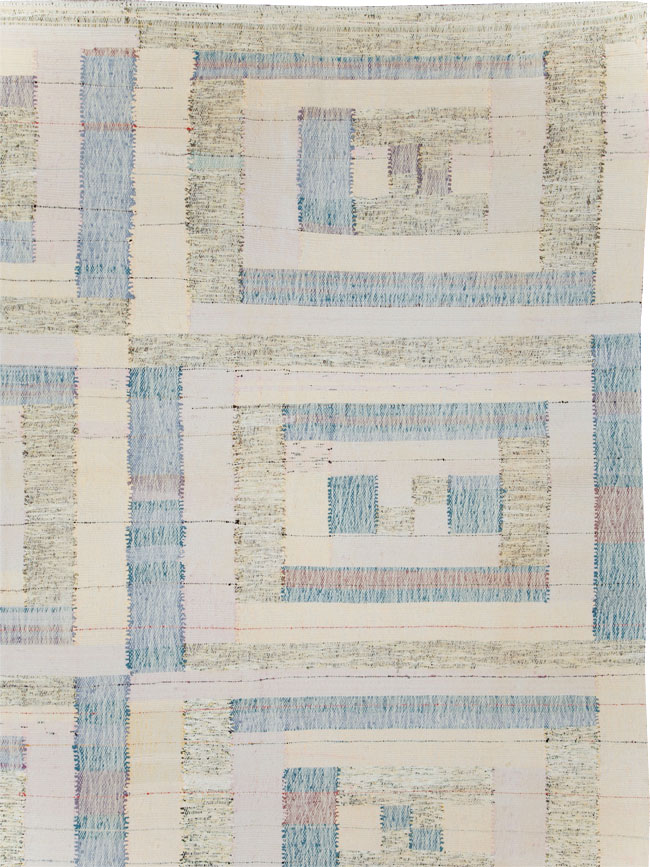 Contemporary Turkish Flatweave Kilim Large Room Size Carpet, No.30102 - Gss