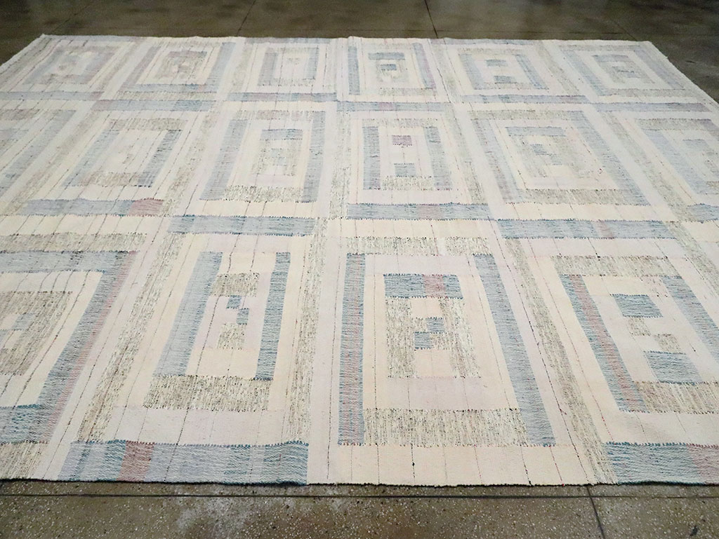Contemporary Turkish Flatweave Kilim Large Room Size Carpet, No.30102 - Gss