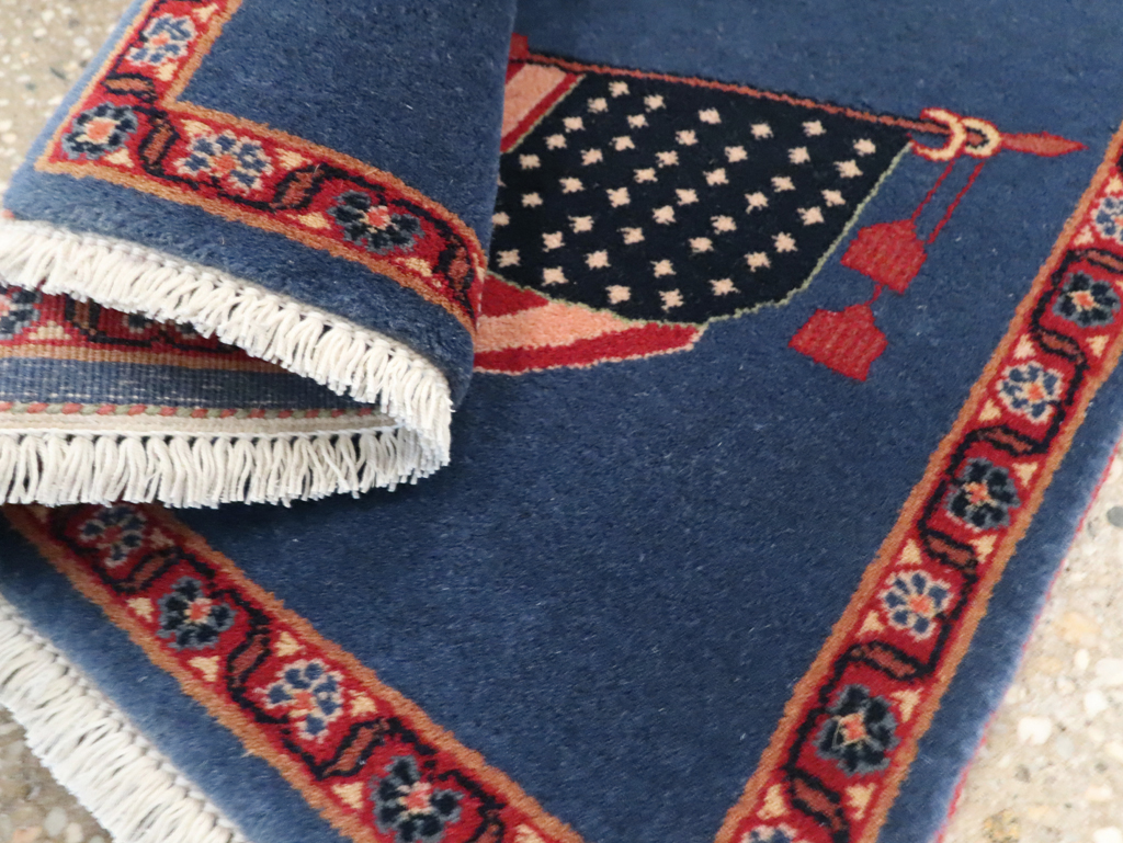 Modern Persian Kashan Flag Pictorial Rug (Pair: 2 of 2), No.30103 - Gss