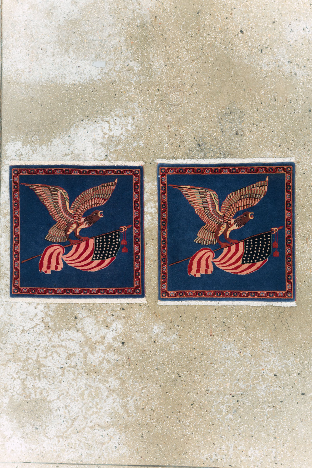 Modern Persian Kashan Flag Pictorial Rug (Pair: 2 of 2), No.30103 - Gss