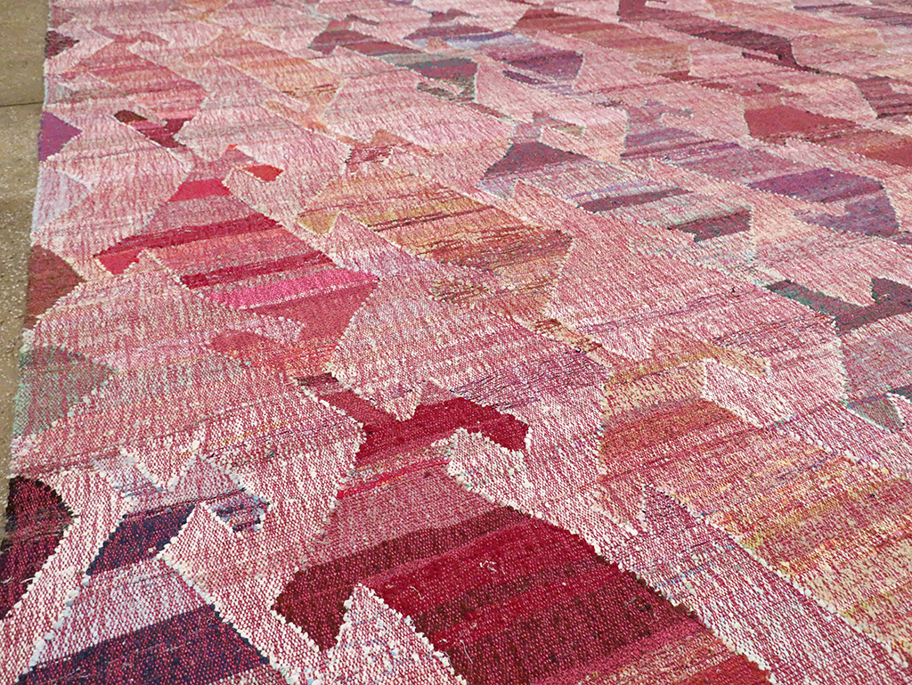 Large Contemporary Geometric Turkish Flatweave, No.30113 - Gss