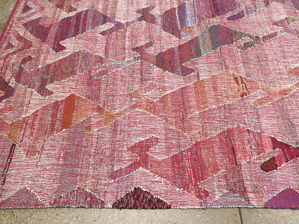 Large Contemporary Geometric Turkish Flatweave, No.30113 - Gss