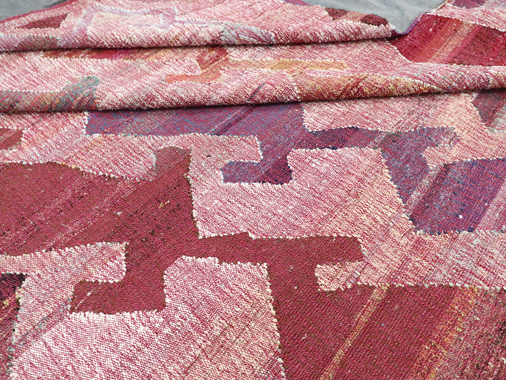 Large Contemporary Geometric Turkish Flatweave, No.30113 - Gss