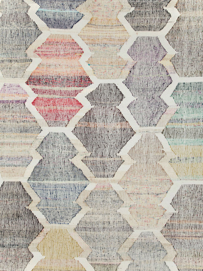 Contemporary Turkish Flatweave Kilim Large Room Size Carpet, No.30115 - Gss