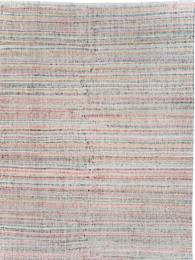 Contemporary Handmade Turkish Flatweave, No.30116 - Gss