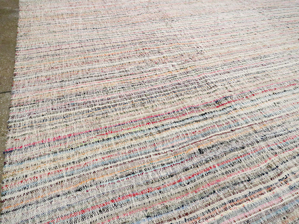 Contemporary Handmade Turkish Flatweave, No.30116 - Gss