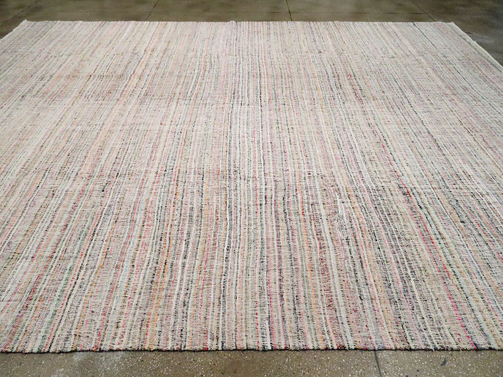 Contemporary Handmade Turkish Flatweave, No.30116 - Gss