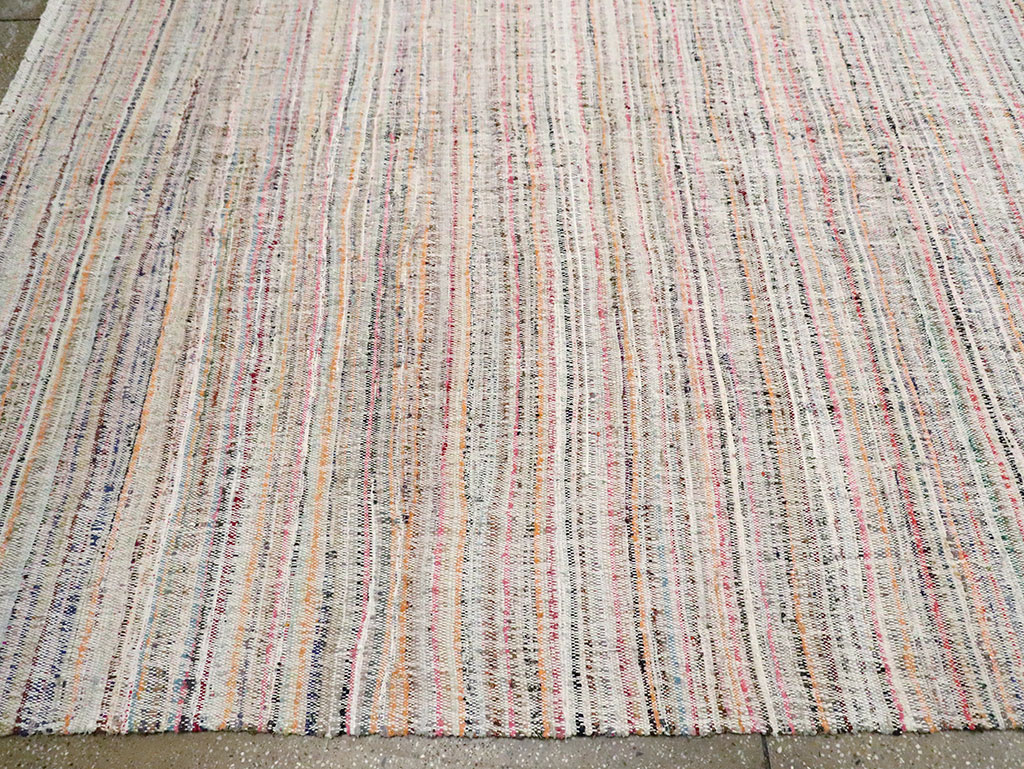 Contemporary Handmade Turkish Flatweave, No.30116 - Gss