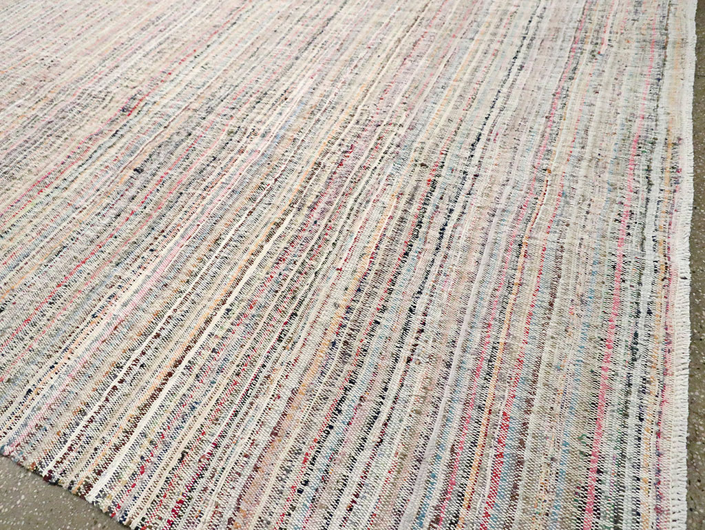 Contemporary Handmade Turkish Flatweave, No.30116 - Gss