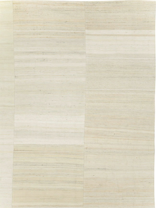 Vintage Turkish Flatweave Kilim Room Size Carpet, No.30123 - Gss