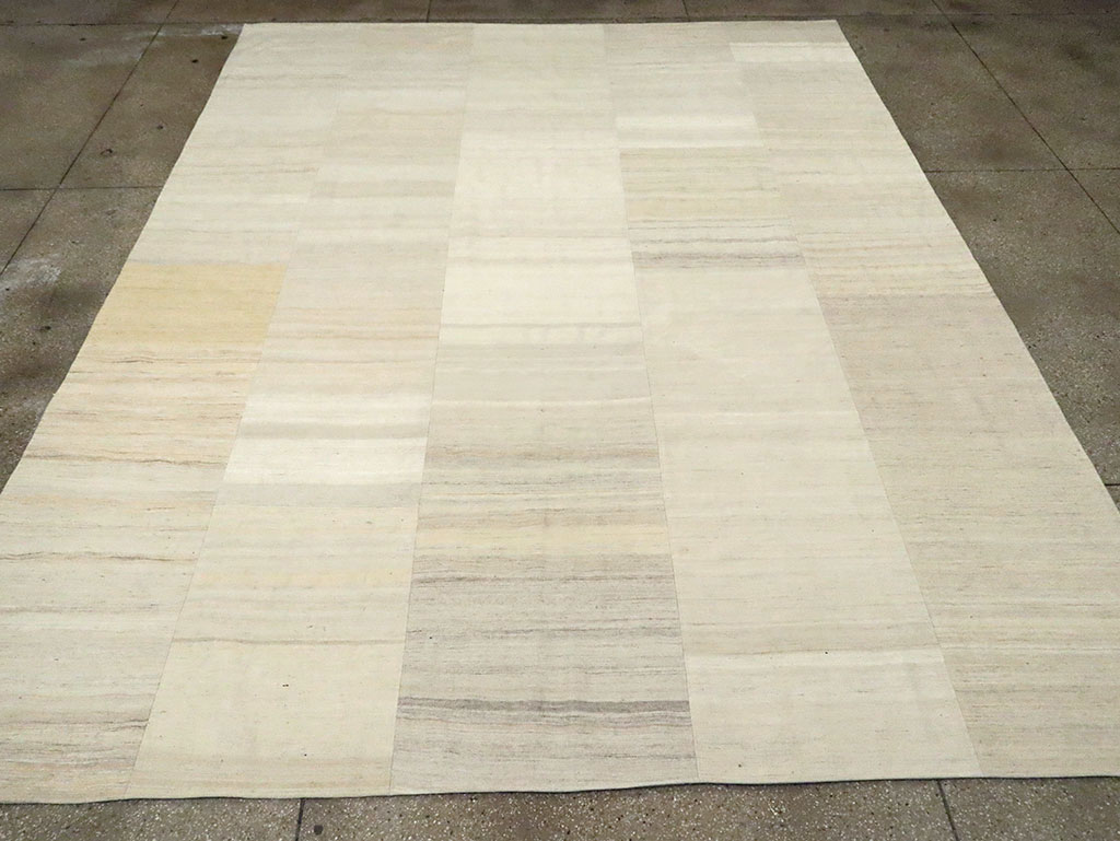 Vintage Turkish Flatweave Kilim Room Size Carpet, No.30123 - Gss