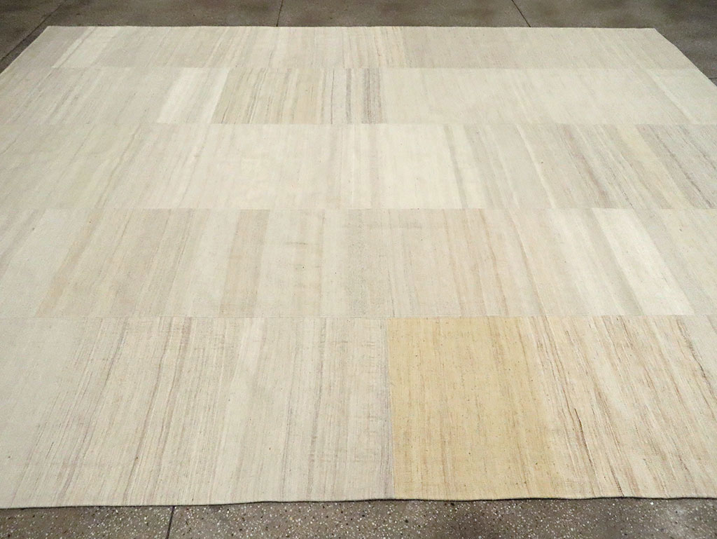 Vintage Turkish Flatweave Kilim Room Size Carpet, No.30123 - Gss