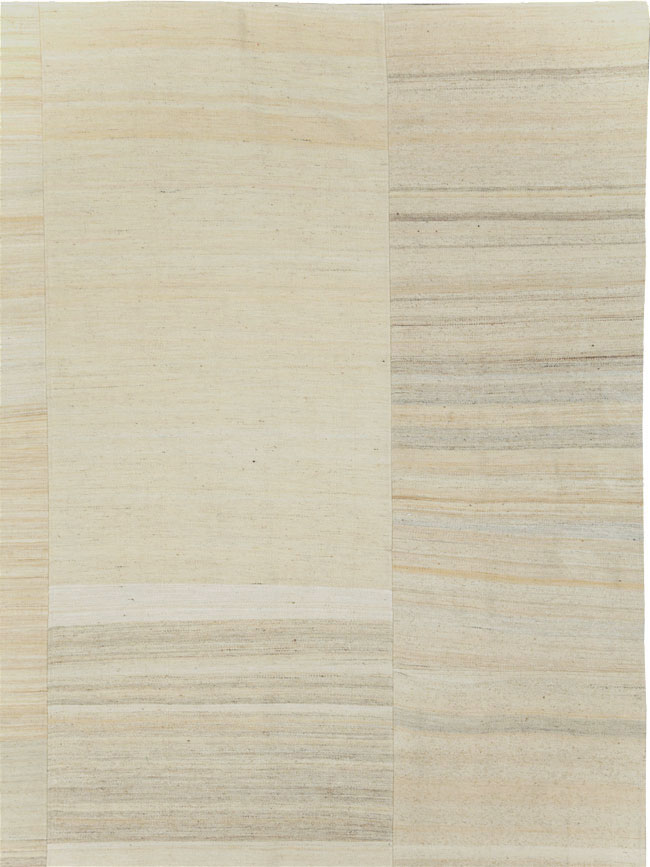 Vintage Turkish Flatweave Kilim Room Size Carpet, No.30125 - Gss