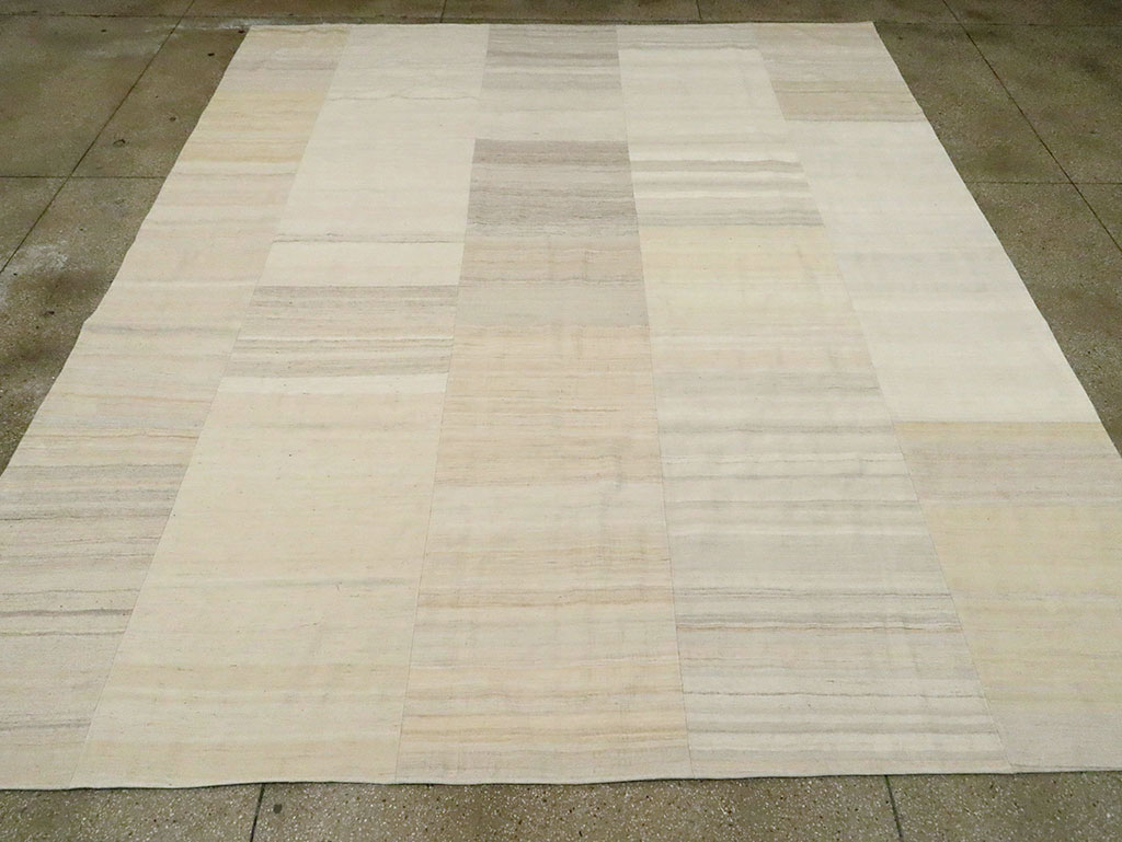 Vintage Turkish Flatweave Kilim Room Size Carpet, No.30125 - Gss