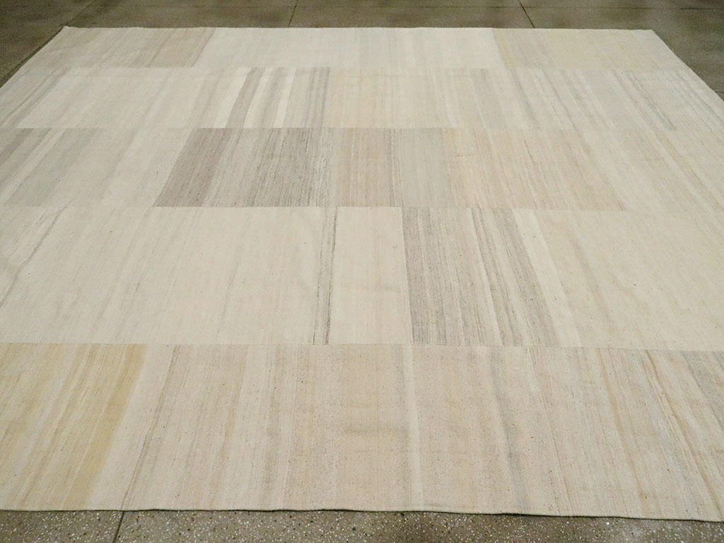 Vintage Turkish Flatweave Kilim Room Size Carpet, No.30125 - Gss