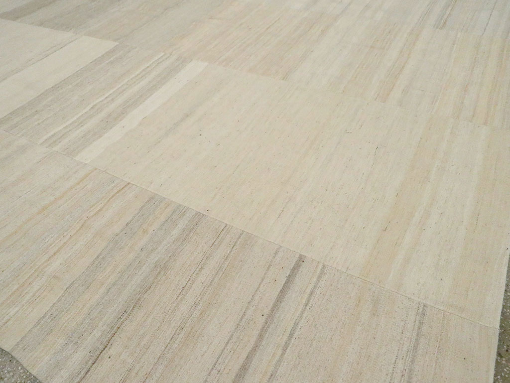 Vintage Turkish Flatweave Kilim Room Size Carpet, No.30125 - Gss