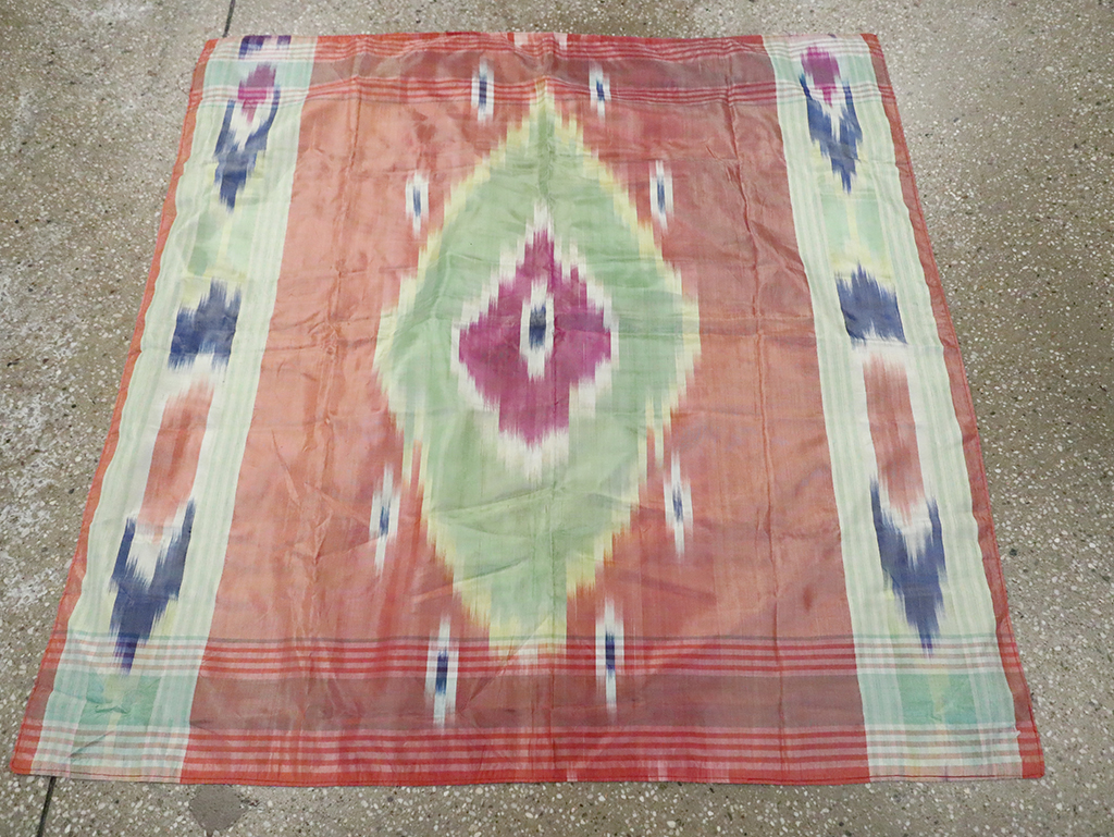 Vintage Central Asian Square Ikat Textile, No.30136 - Gss