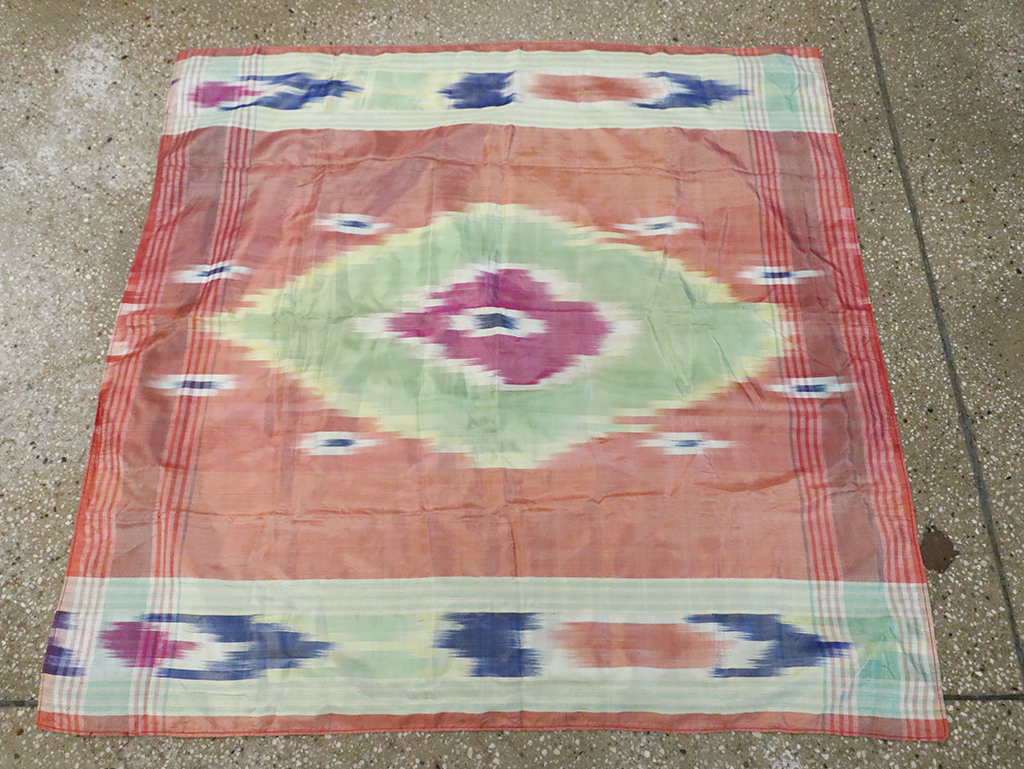 Vintage Central Asian Square Ikat Textile, No.30136 - Gss
