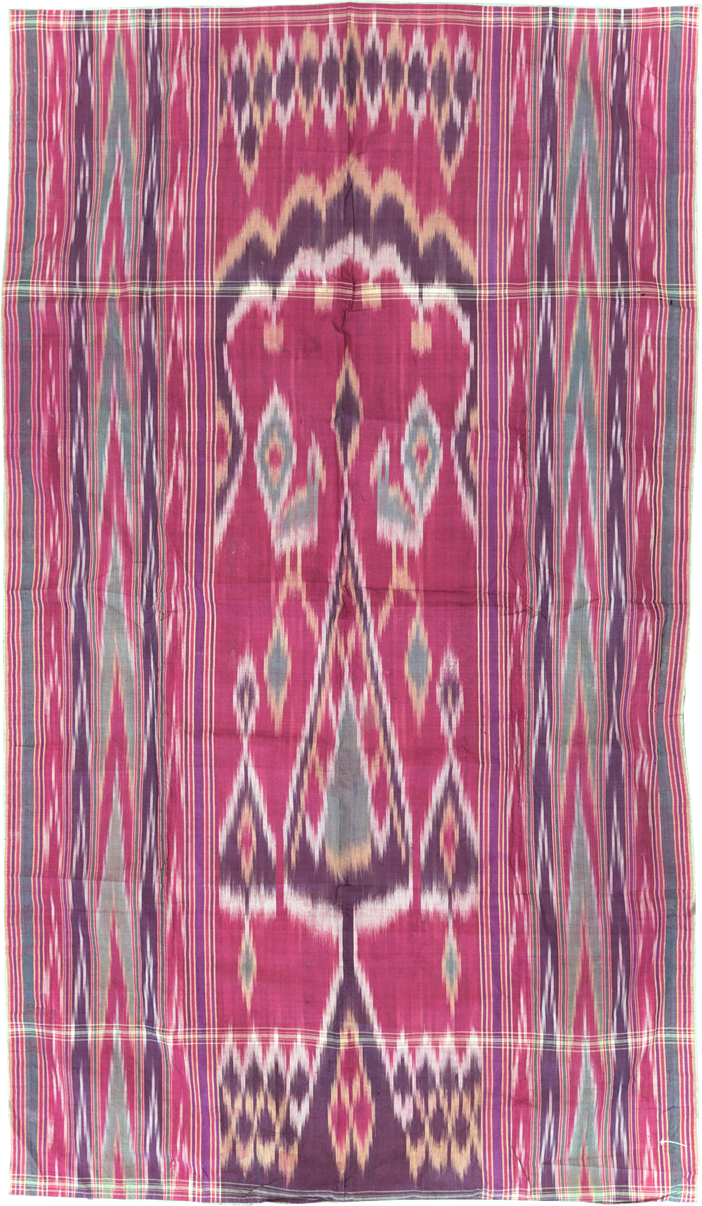 Vintage Persian Yazd Silk Textile, No.30140 - Gss