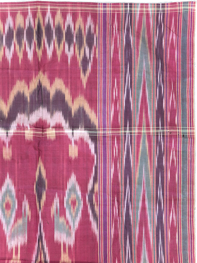 Vintage Persian Yazd Silk Textile, No.30140 - Gss