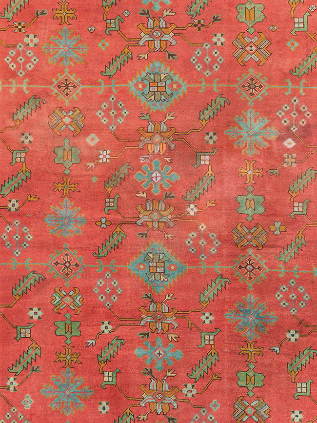 Antique Turkish Oushak Carpet, No.30142 - Gss