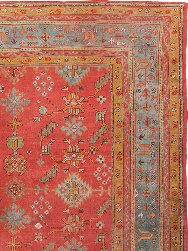 Antique Turkish Oushak Carpet, No.30142 - Gss