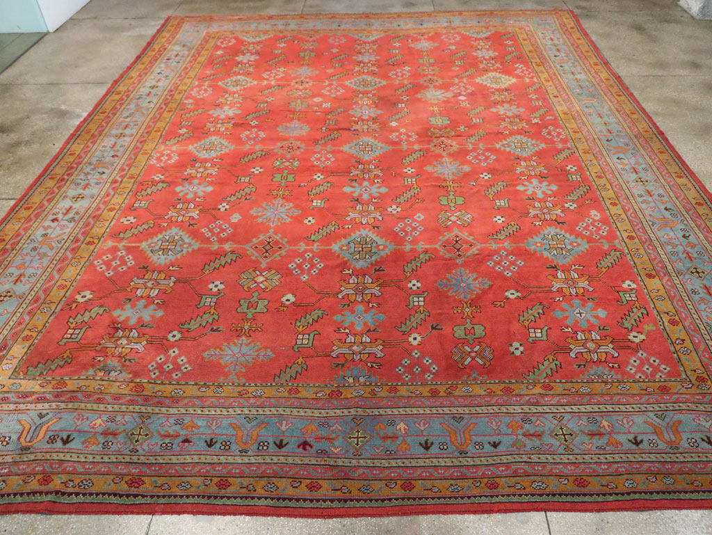 Antique Turkish Oushak Carpet, No.30142 - Gss
