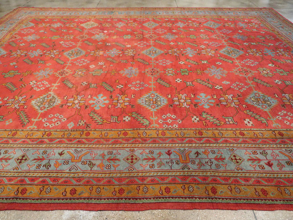 Antique Turkish Oushak Carpet, No.30142 - Gss
