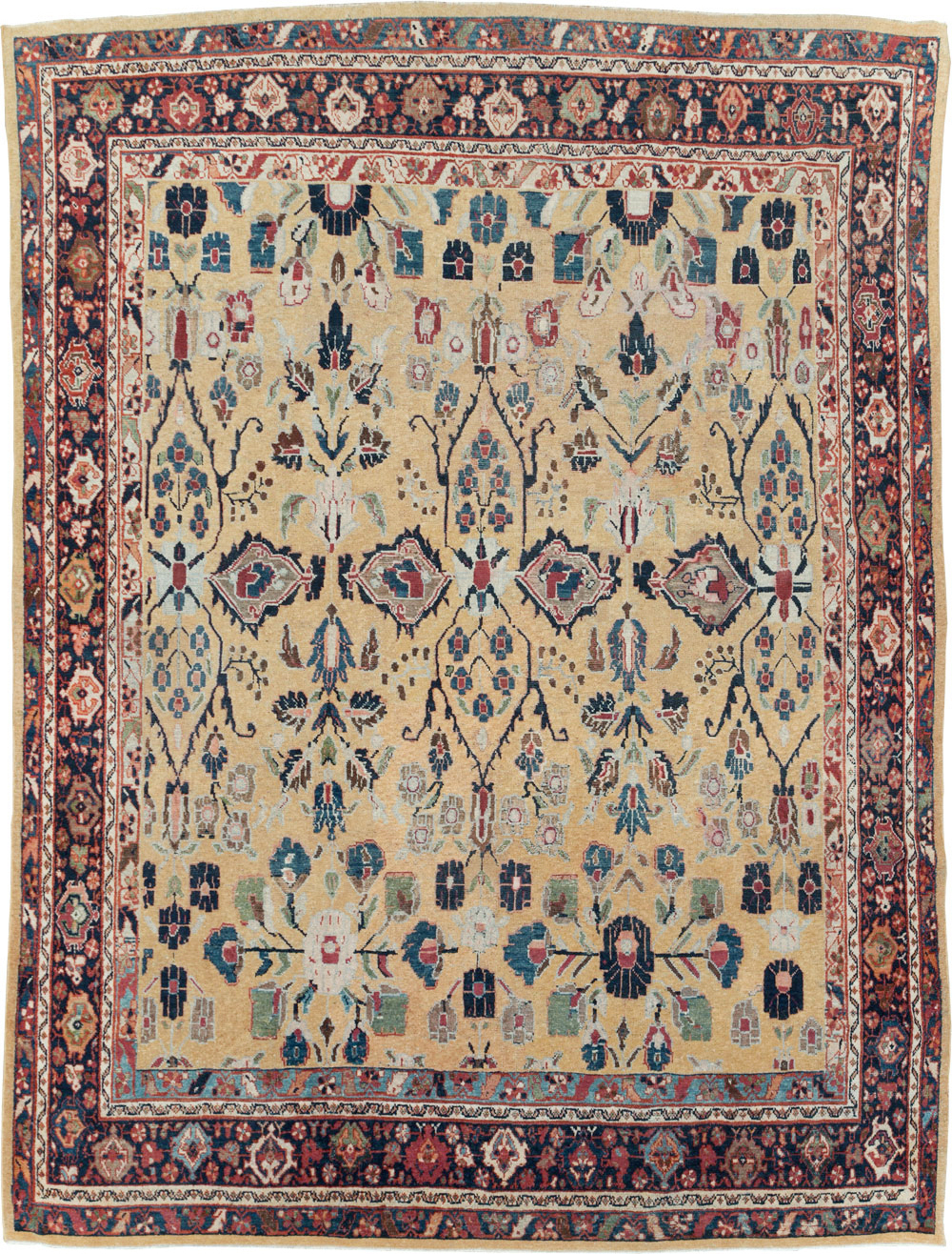 Antique Persian Mahal Room Size Carpet, No.30147 - Gss