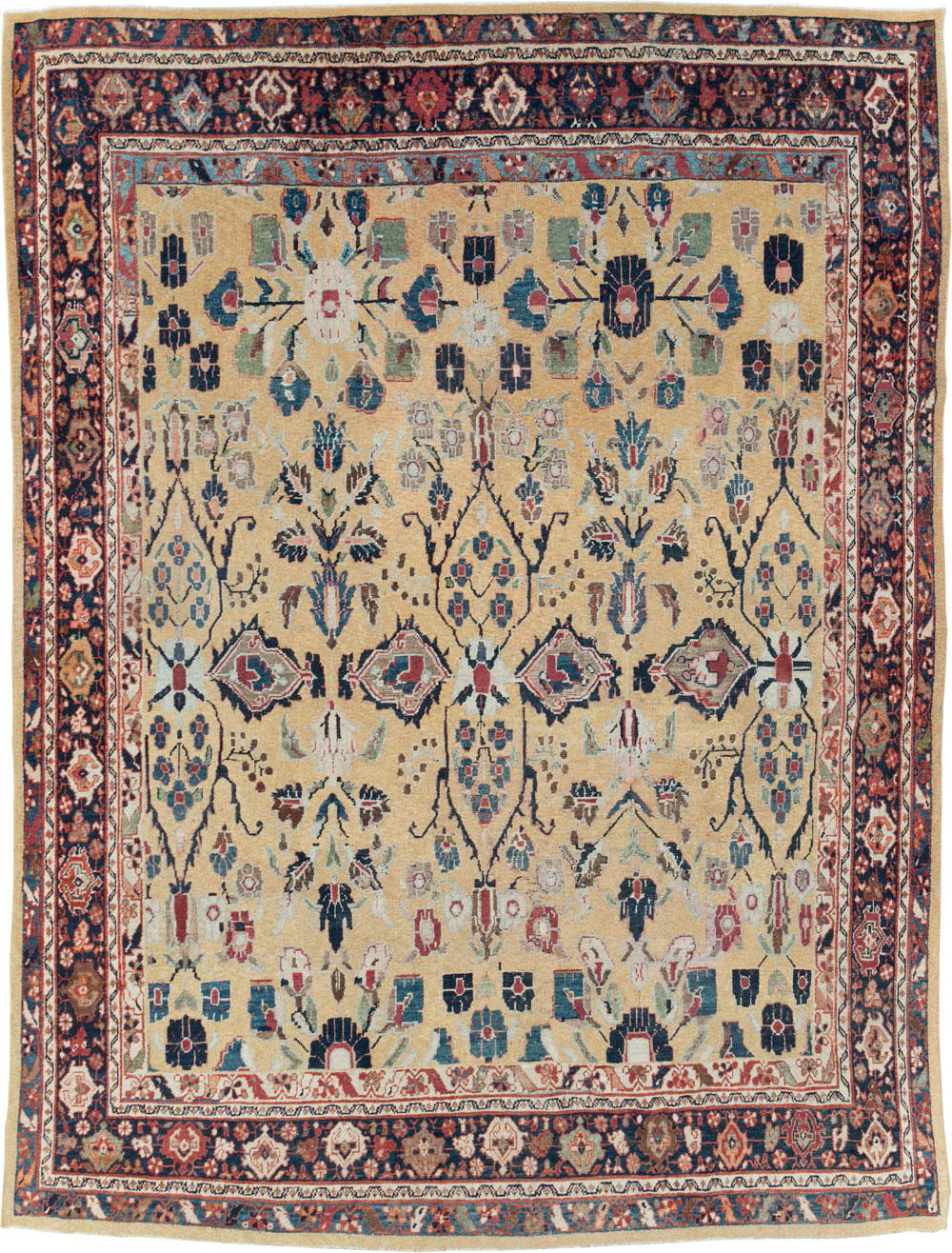 Antique Persian Mahal Room Size Carpet, No.30147 - Gss